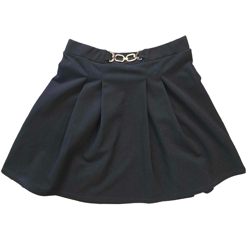 Elegant Black Skirt with Gold Accent